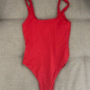 Wine Red Double Lined Body Suit
